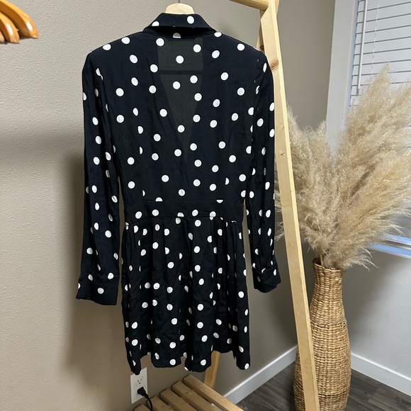 ZARA SHOULDER PADS POLKA DOT JUMPSUIT - Picture 7 of 10